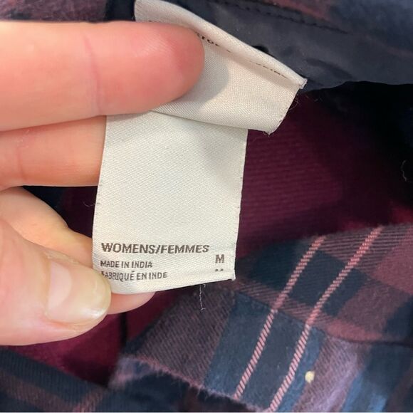 The North Face Purple Black Women's Berkeley Boyfriend Shirt sz M - Picture 8 of 12